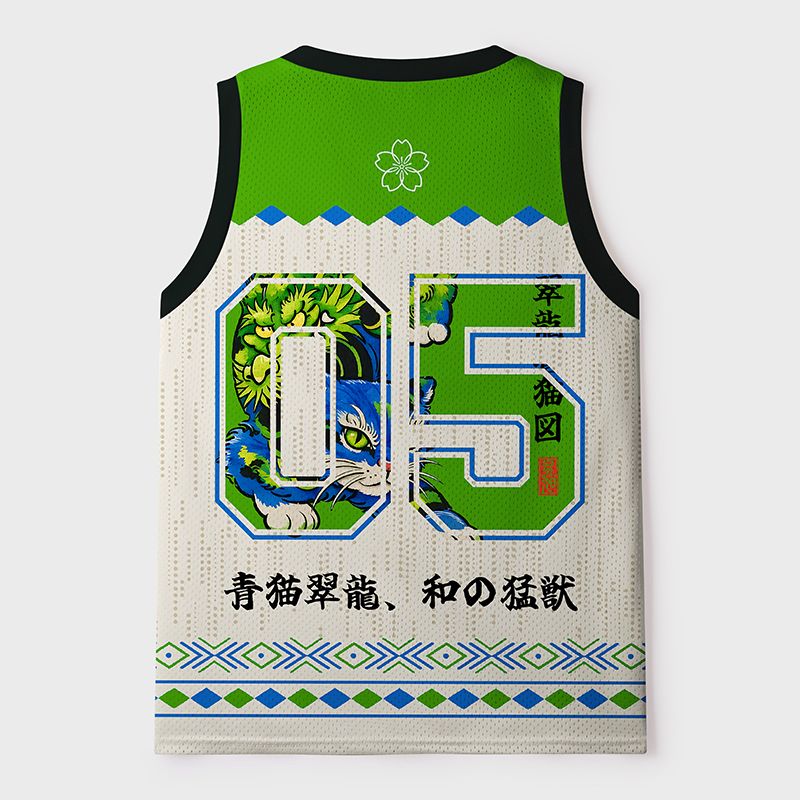kyoto lion dragon cat art tank top