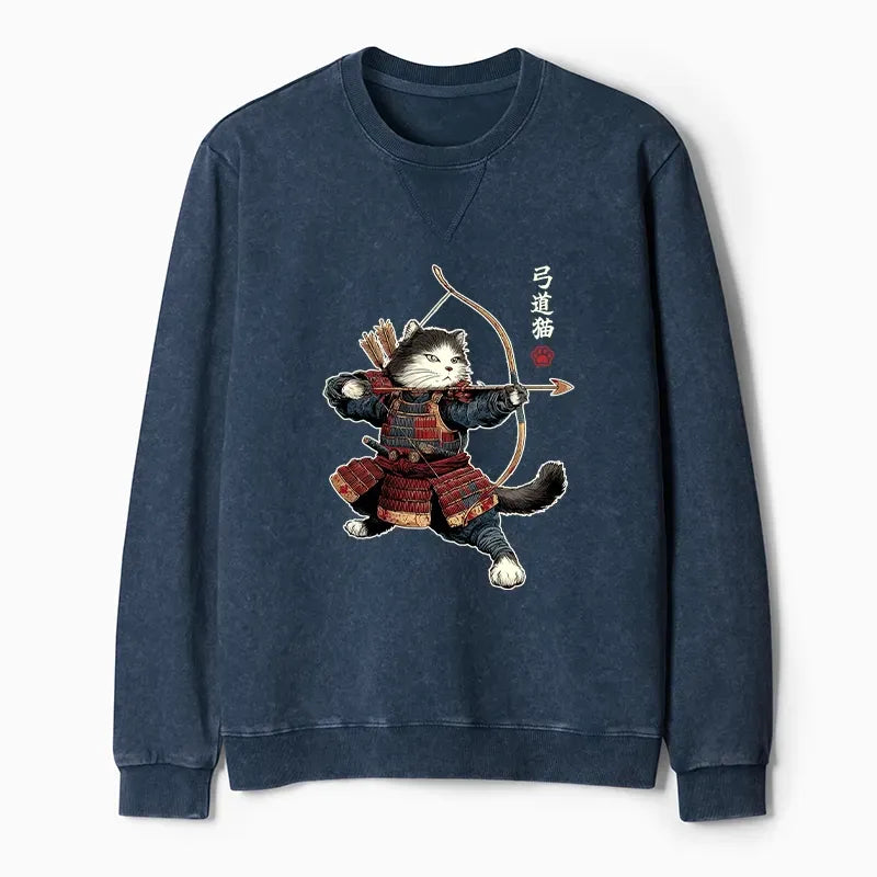 Vintage Washed Terry Sweatshirt with Ukiyo-e