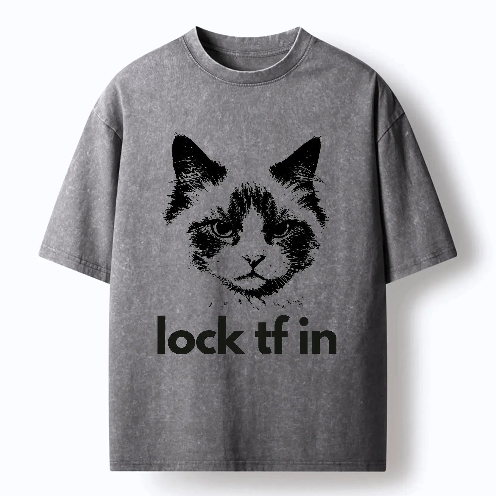 Japanese Vintage Cat T-Shirt for Streetwear