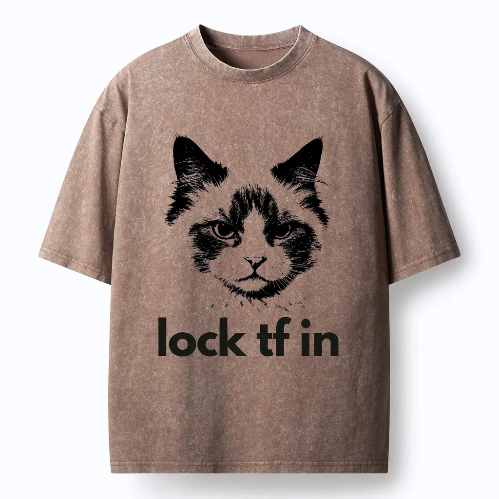 Washed Ukiyo-e Cat T-Shirt on Sale