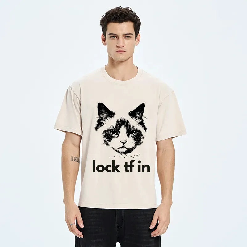 Washed Ukiyo-e Cat T-Shirt on Sale