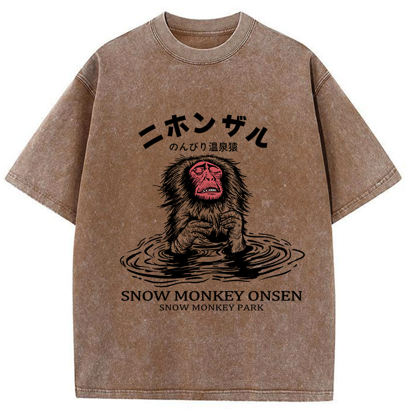 japanese hot spring monkey t shirt