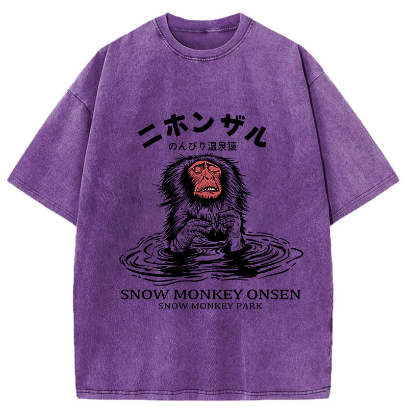 japanese hot spring monkey t shirt