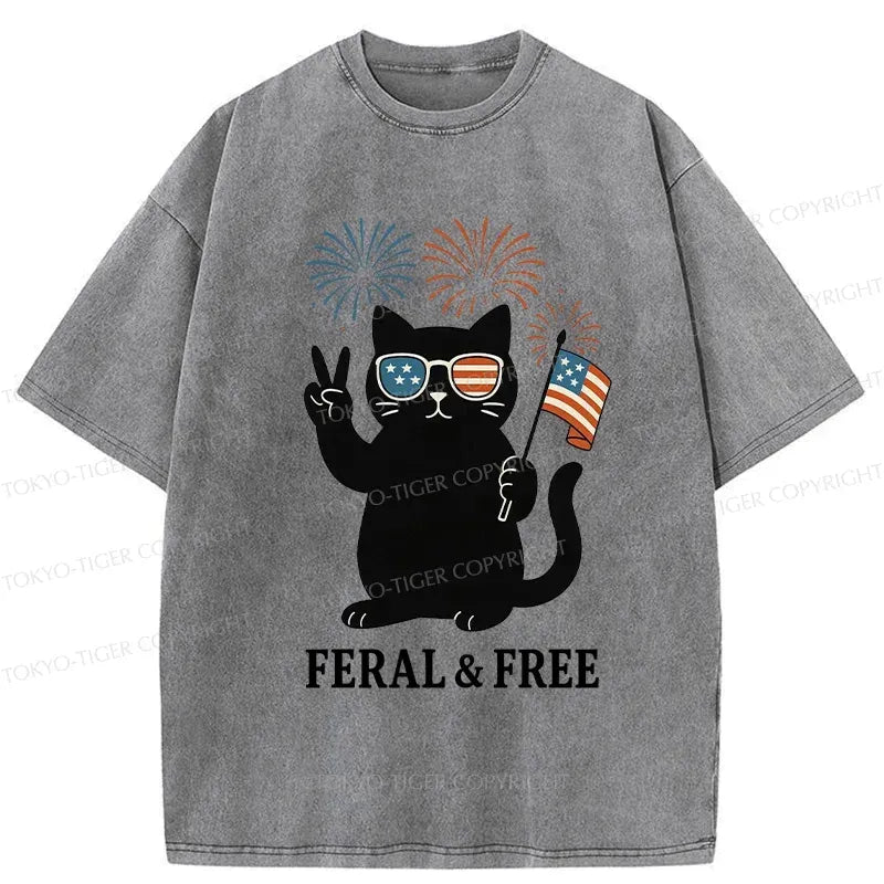 Kyoto Lion Cat Washed T-Shirt