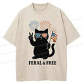 FERAL & FREE Cat Tee Gift Idea