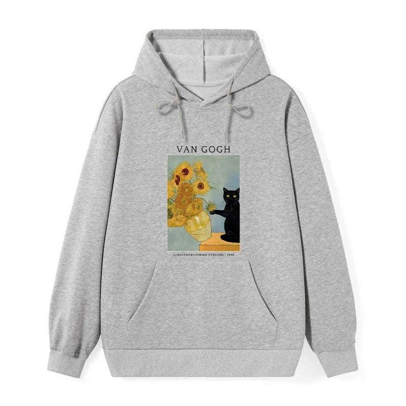 ukiyo-e cat graphic hoodie