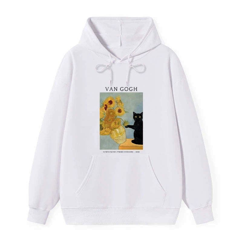 ukiyo-e cat graphic hoodie
