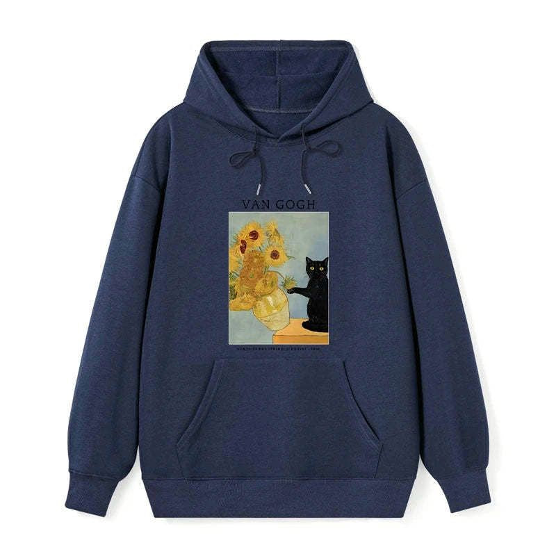 ukiyo-e cat graphic hoodie