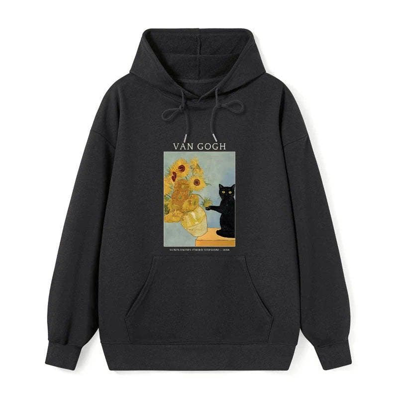 kyoto lion vintage cat hoodie