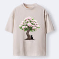 Japanese Sakura Cat T-Shirt for Summer