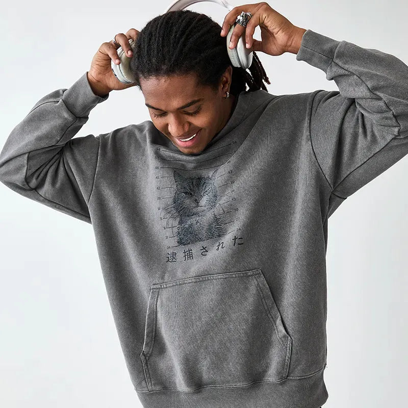 soft unisex hoodie with japanese print