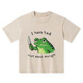 Washed Frog T-Shirt for Summer Vacation