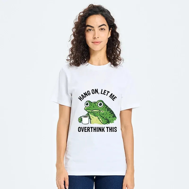 Kyoto-Lion Overthinking Frog With Coffee Classic T-Shirt
