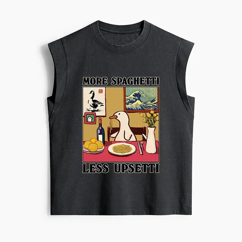 Retro Kyoto Style Tank Top for Casual