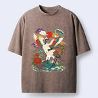 Traditional Japanese Washed T-Shirt for Men