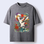 Traditional Japanese Washed T-Shirt for Men