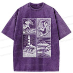 Washed Japanese Streetwear T-Shirt Trending