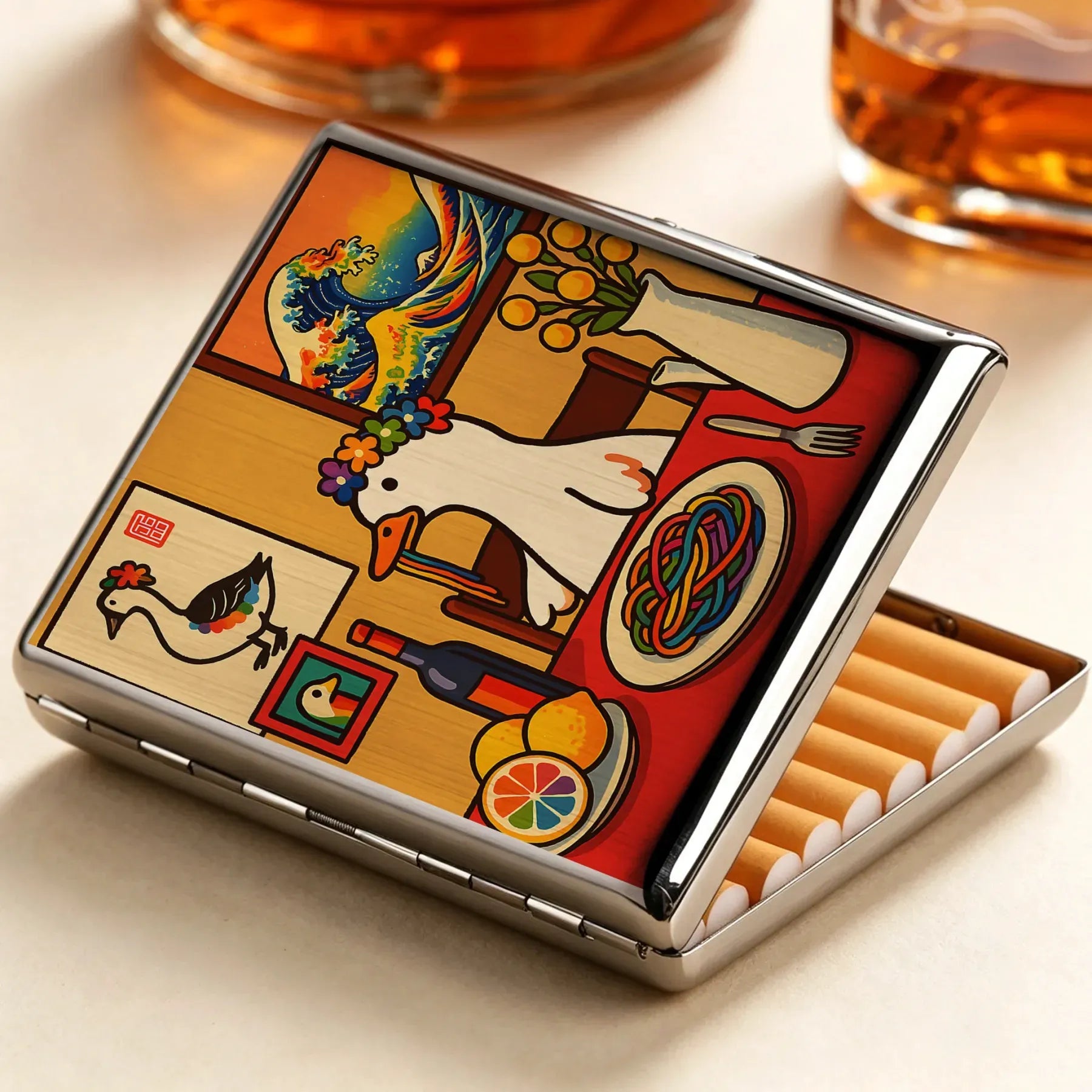Kyoto Lion Cigarette Case Gift Idea