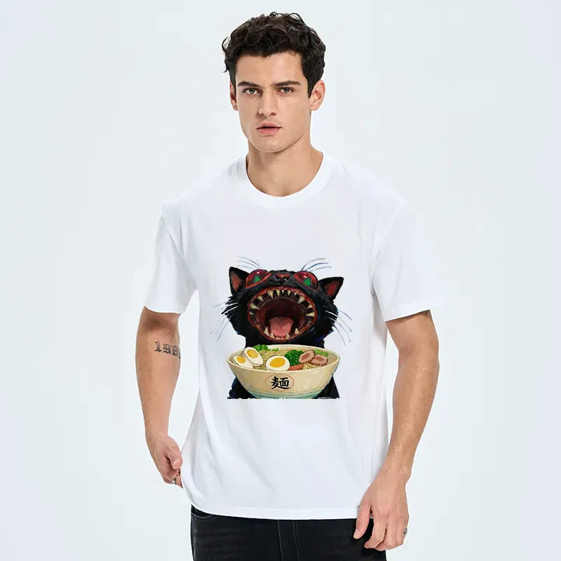 Cute Cat Eating Ramen Gift for Her
