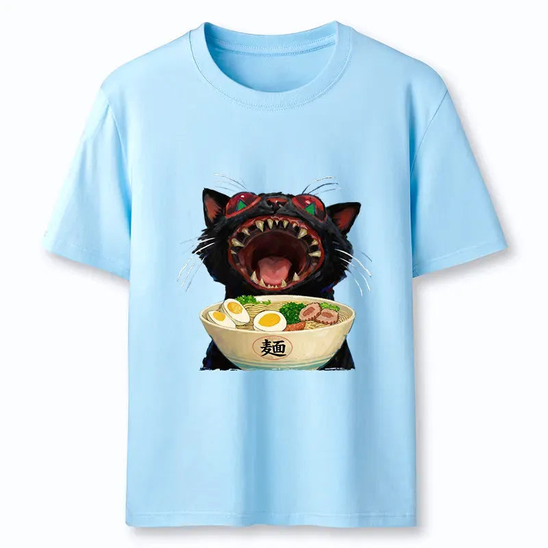 Cute Cat Eating Ramen Gift for Her