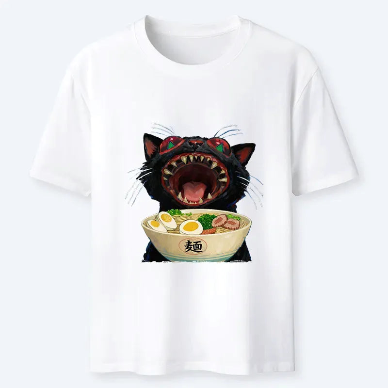 Cute Cat Eating Ramen Gift for Her