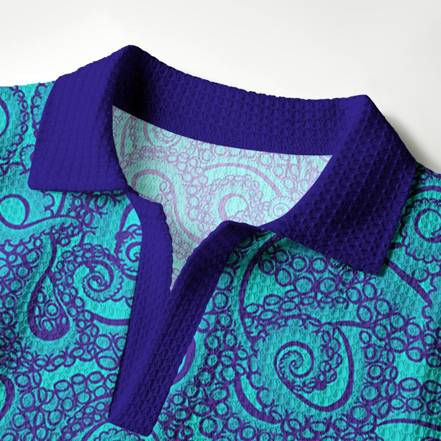 Japanese crochet polo shirt for summer