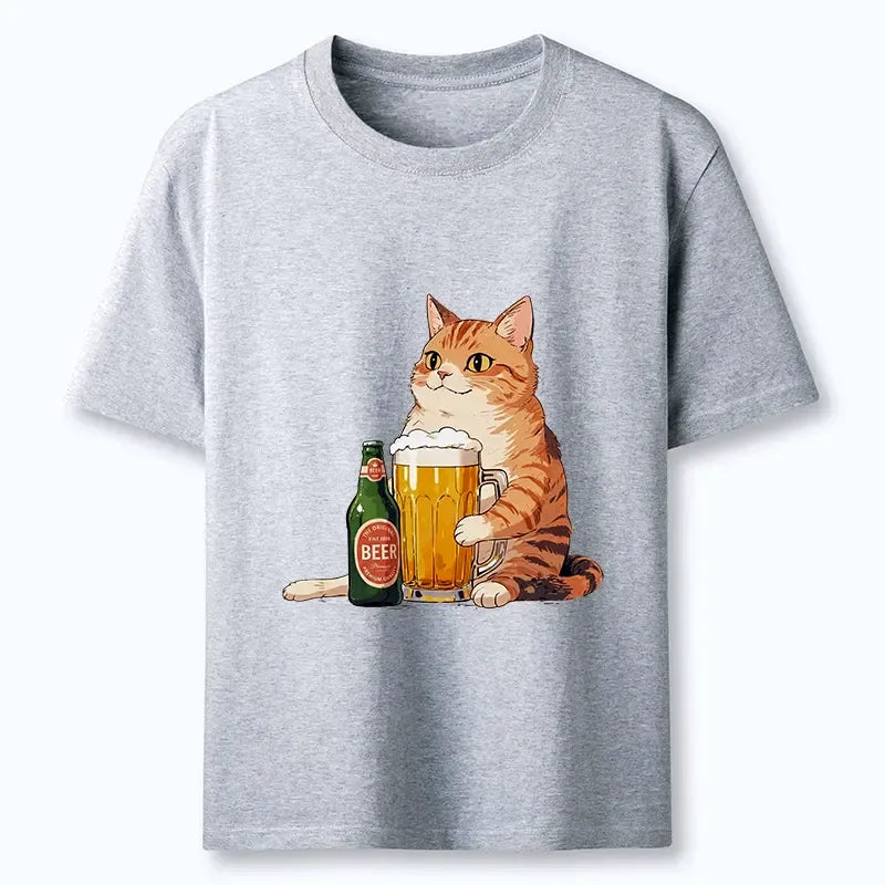 Kyoto-Lion Funny Beer Cat After Work Classic T-Shirt