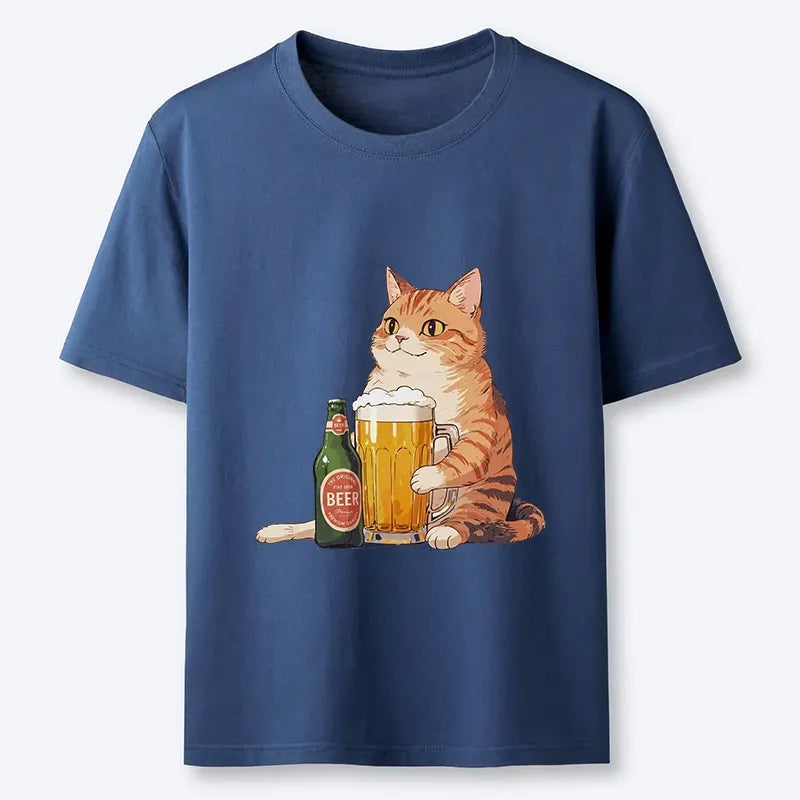 Funny Beer Cat T-Shirt Gift Idea
