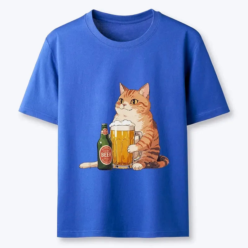 Funny Beer Cat T-Shirt Gift Idea