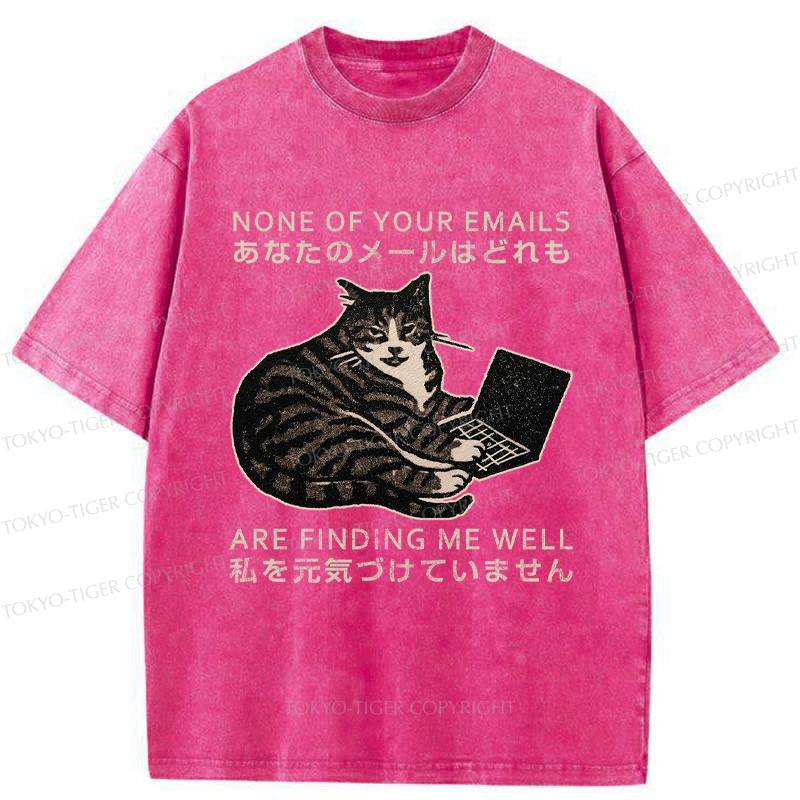 Funny Cat Washed T-Shirt Best Seller