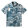 Kyoto-Lion Tropical Island Collage Button-up Shirt