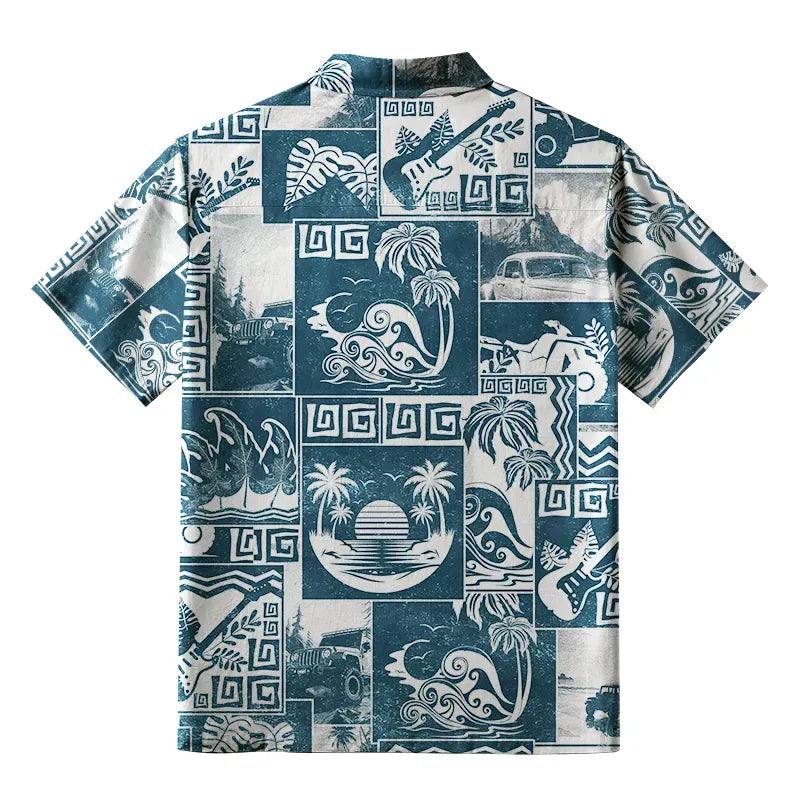 Unisex tropical island print shirt gift idea