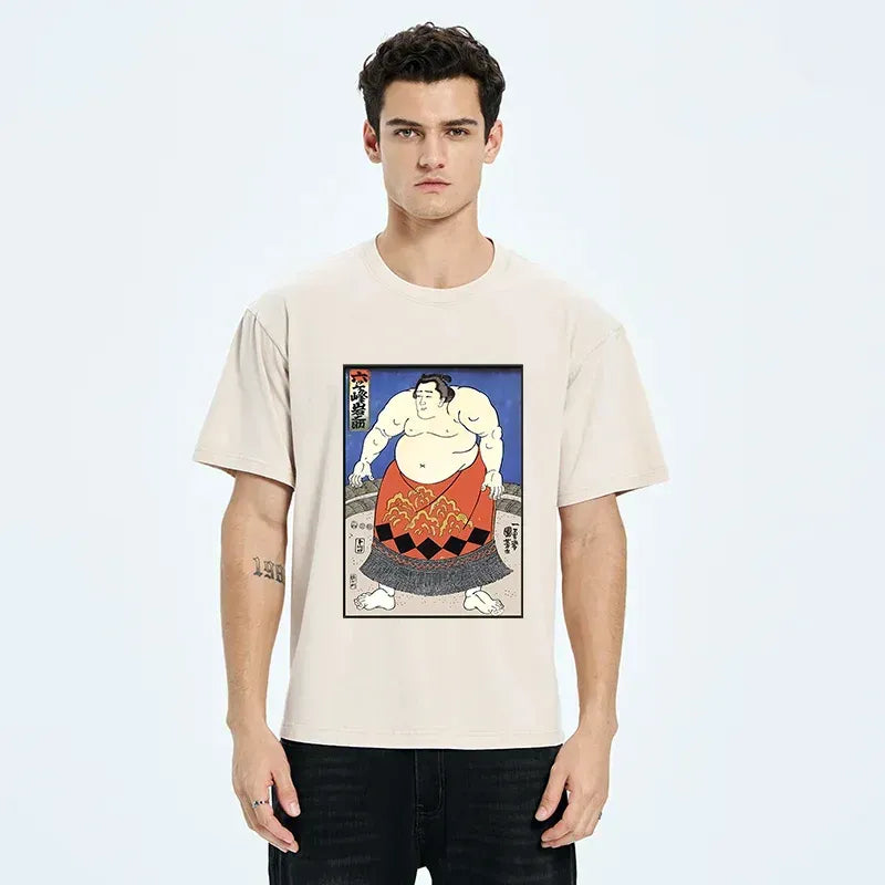 kyoto lion vintage sumo wrestler tee