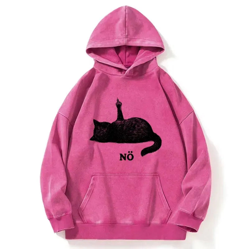 Kyoto-Lion Cat Refused Washed Hoodie