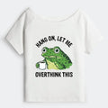 Japanese Oversized Coffee Frog T-Shirt Gift Idea
