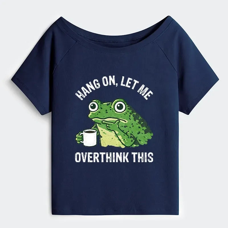 Japanese Oversized Coffee Frog T-Shirt Gift Idea
