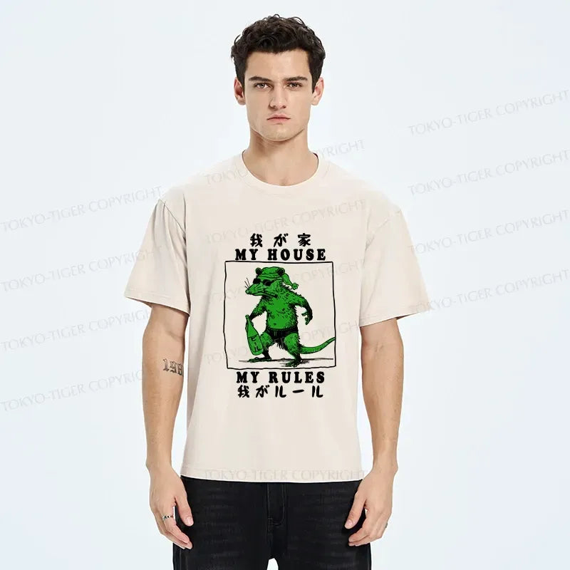 Japanese vintage washed t-shirt for daily wear