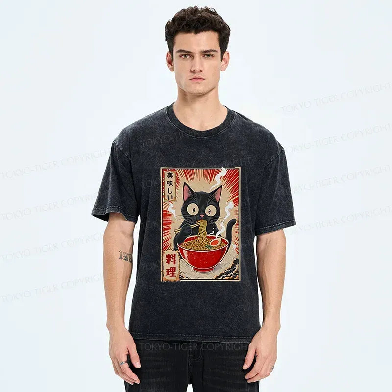 Japanese Vintage Cat T-Shirt
