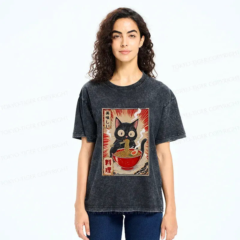 Japanese Vintage Cat T-Shirt