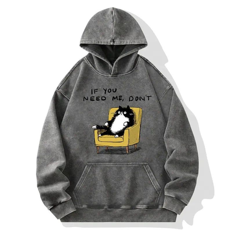 Kyoto-Lion Unavailable Cat Washed Hoodie