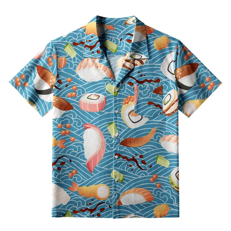 Kyoto-Lion Yummy Sushi Aloha Hawaiian Shirt