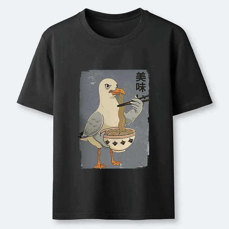 Pigeons Eating Ramen Trendy T-Shirt