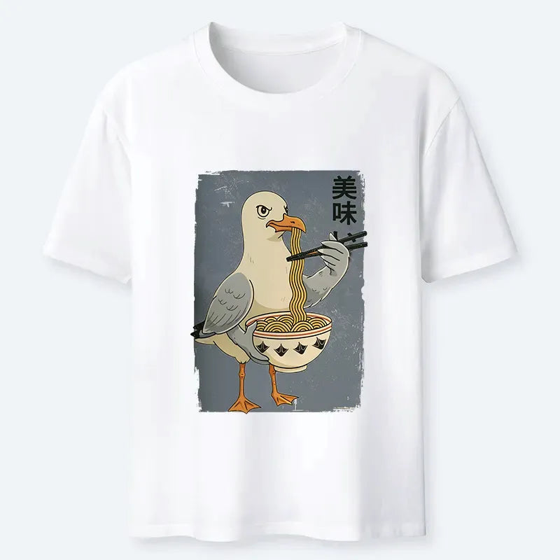 Pigeons Eating Ramen Trendy T-Shirt