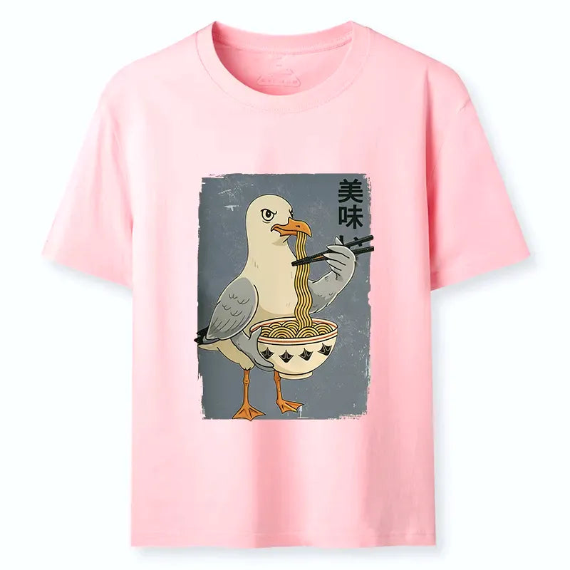 Pigeons Eating Ramen Trendy T-Shirt