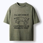 Kyoto-Lion Dramatic Cat Meme Washed T-Shirt