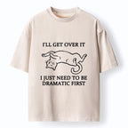 Kyoto-Lion Dramatic Cat Meme Washed T-Shirt