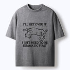 Kyoto-Lion Dramatic Cat Meme Washed T-Shirt