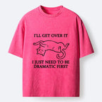Kyoto-Lion Dramatic Cat Meme Washed T-Shirt