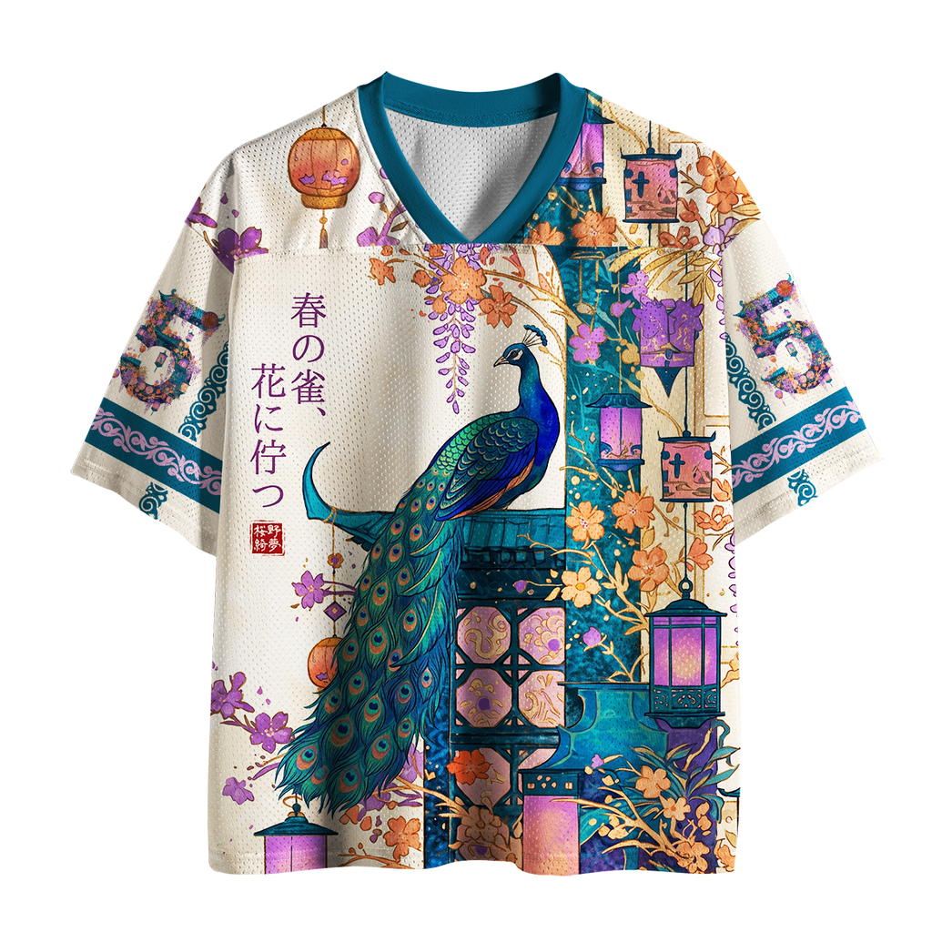 Japanese floral mesh jersey best seller