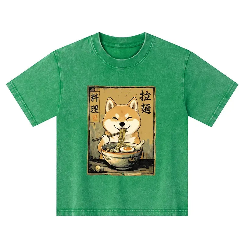 happy shiba ramen shirt for kids